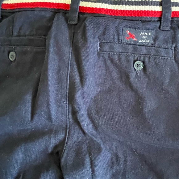 Janie and Jack Navy Belted pants size 6-12 months - Picture 3 of 4
